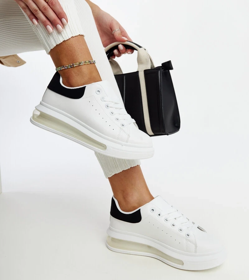 Zrina magas talpú fehér edzőcipők