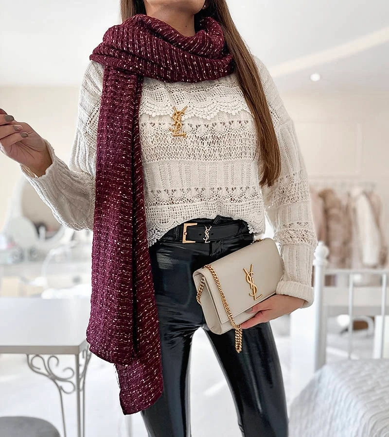 Bordó pöttyös Khalil sál