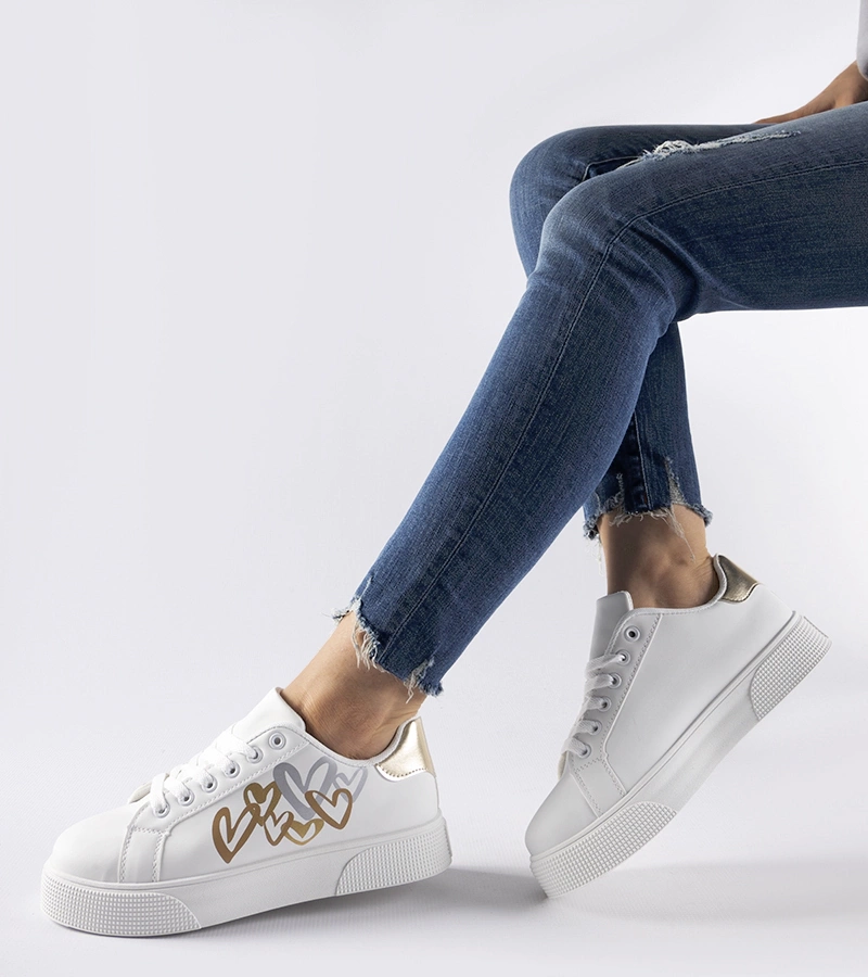 Fehér platformos Montclair sneakerek