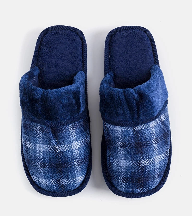 Sötétkék férfi papucs Mirem