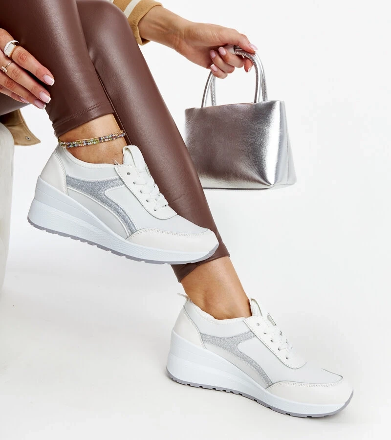 Hermina fehér platformos tornacipő