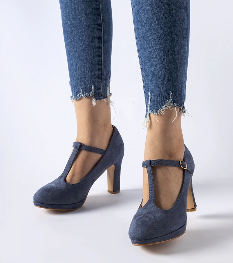 LaCaille kék sarokcipő