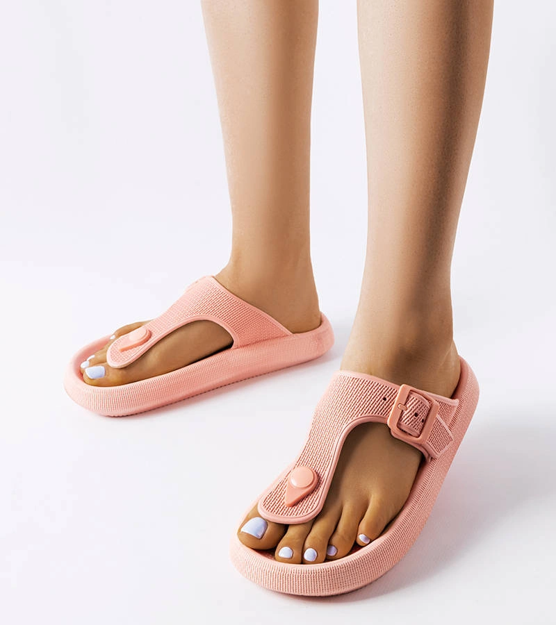 Rózsaszín japán papucs Moretti platformon