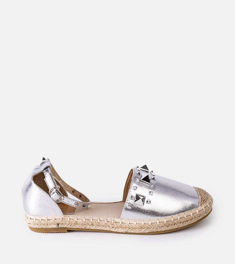 Duriya ezüst espadrillek strasszal