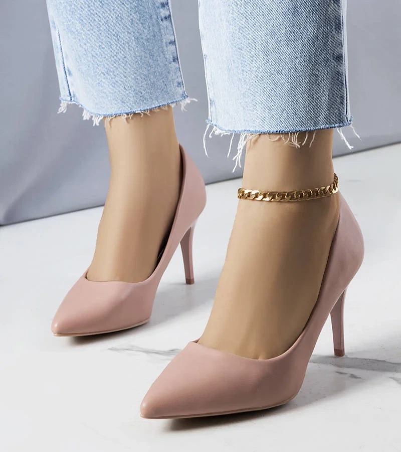 Rózsaszín matt tűsarkú Raphael