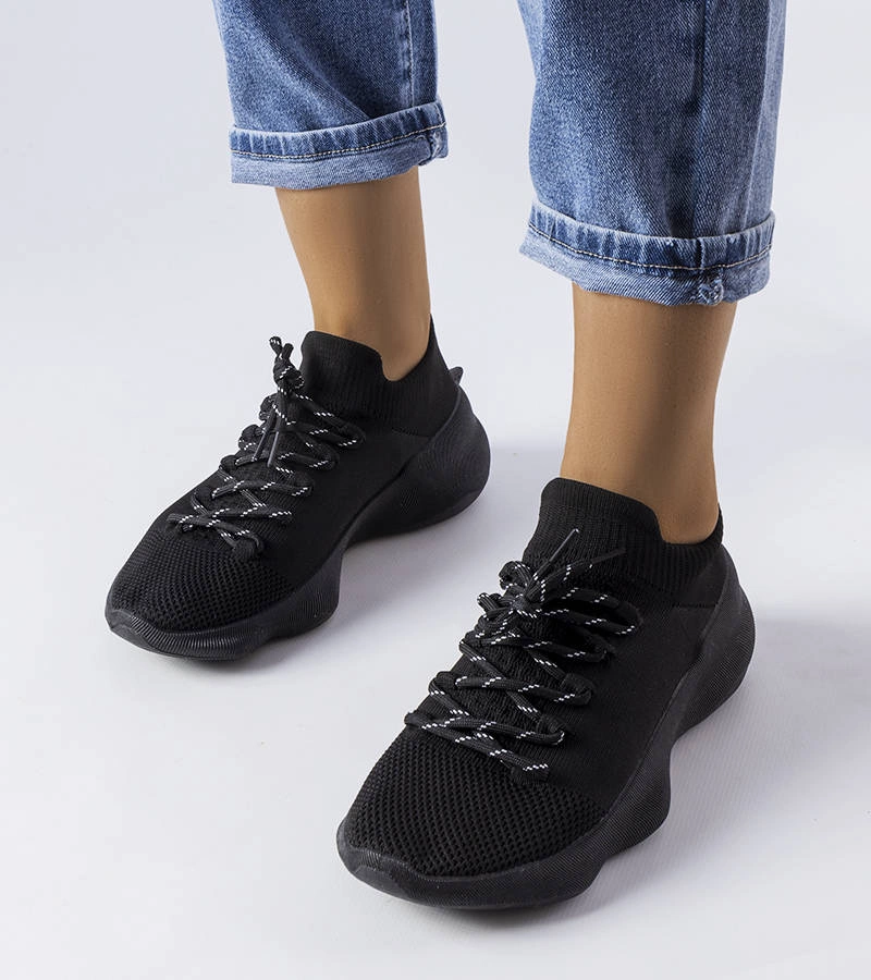 Fekete anyagból készült Côté tornacipők