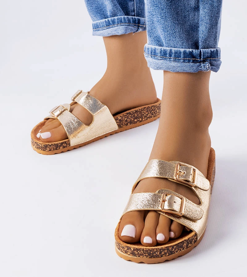 Arany papucs kork talppal Cincinna