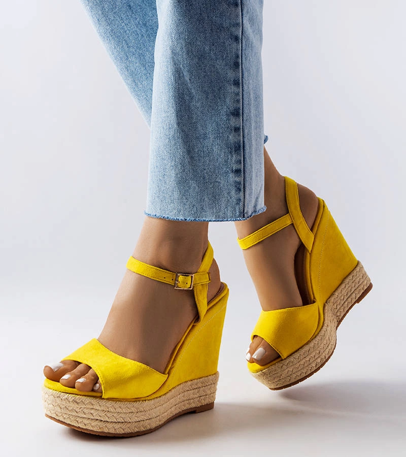 Sárga platformos espadrillek Inalays