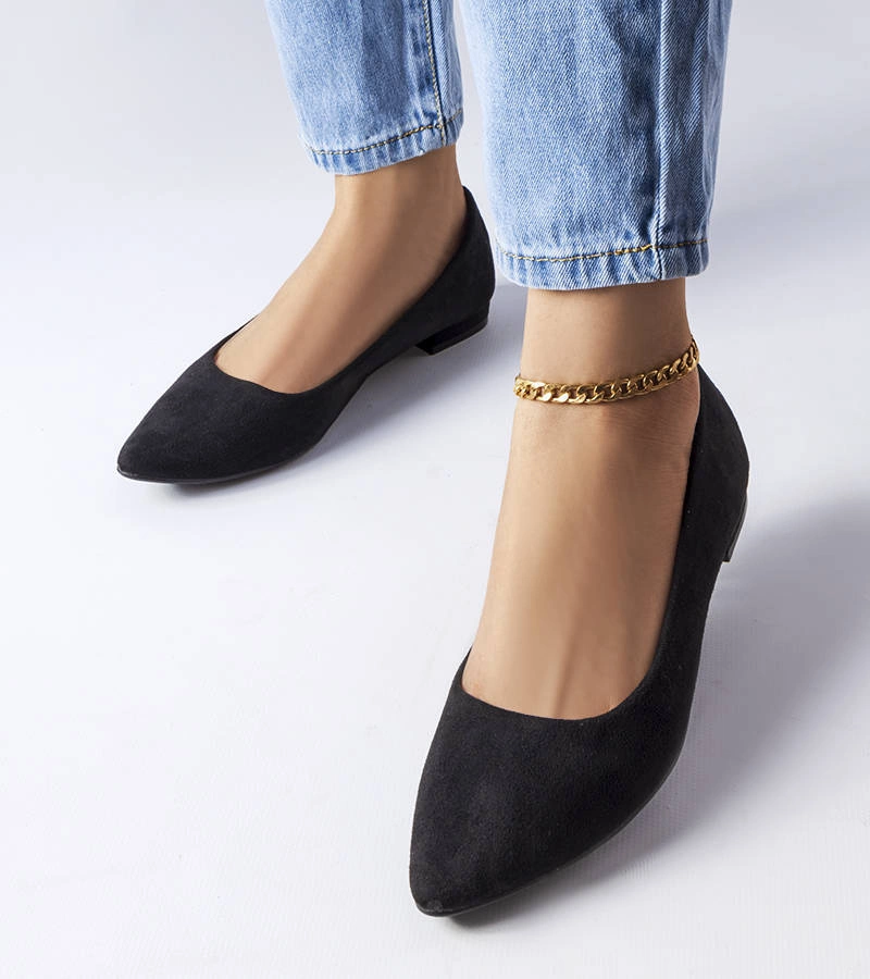 Fekete alacsony sarkú Bérubé balerinacipők