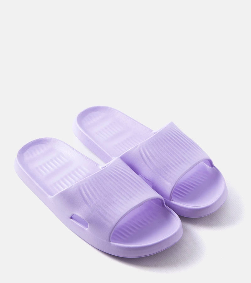 Lila habos Timber papucs