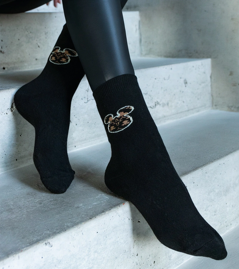 Czarné meleg zoknik Sella