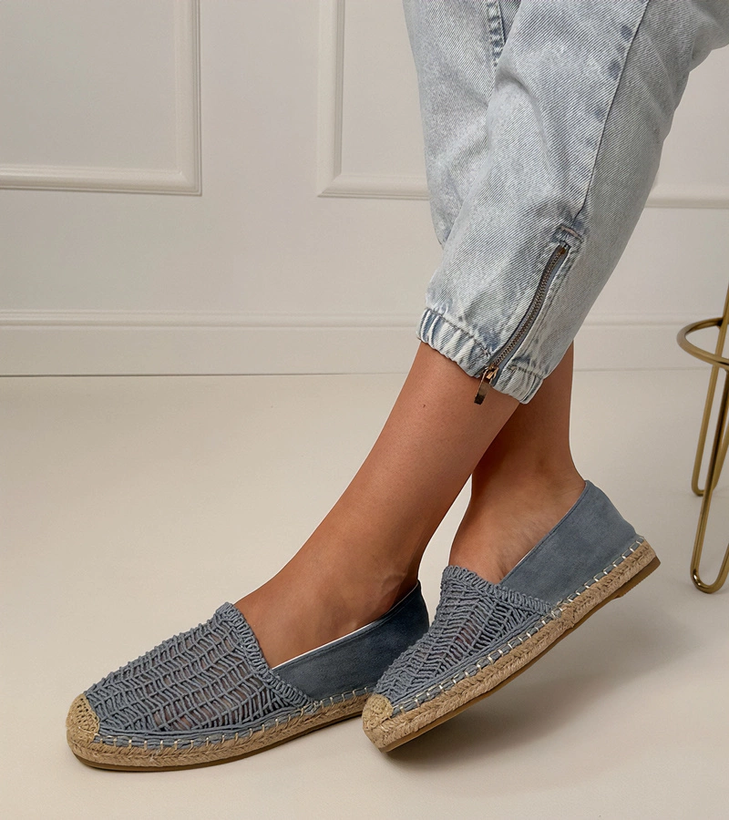 Kék lyukacsos platform espadrille Plevis