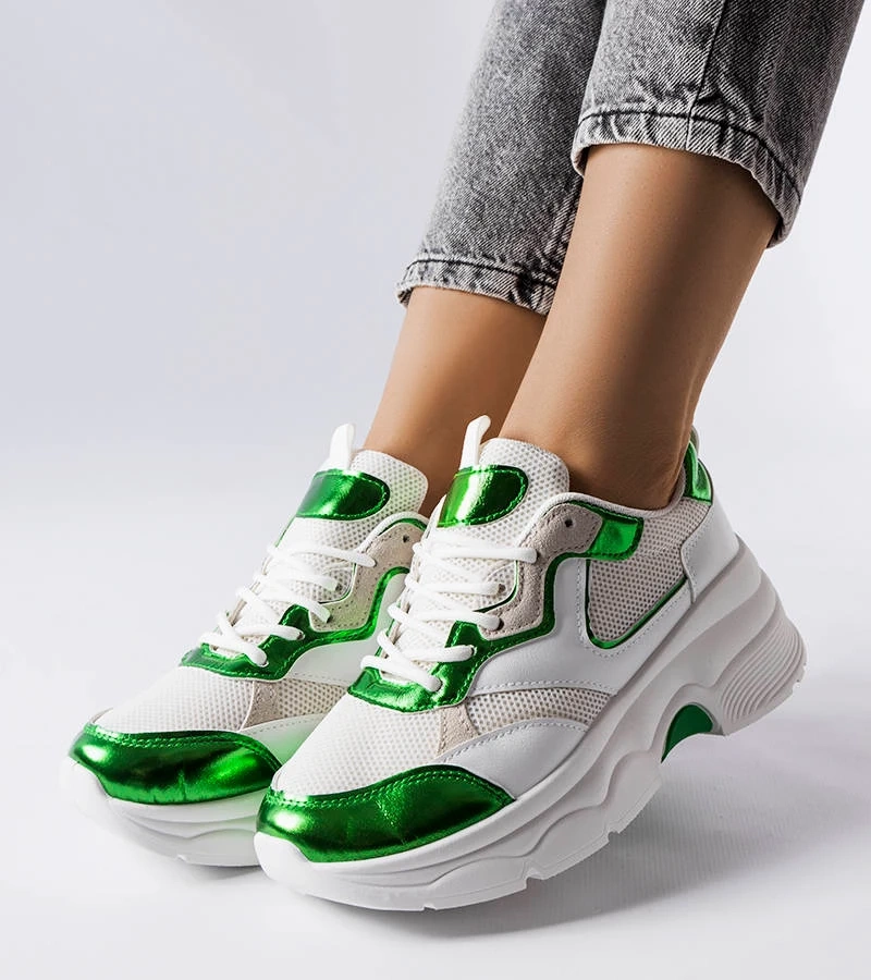 Fehér-zöld női tornacipő Séguin