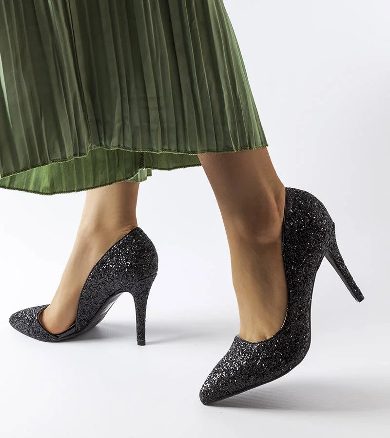 Fekete flitteres tűsarok Arsenault