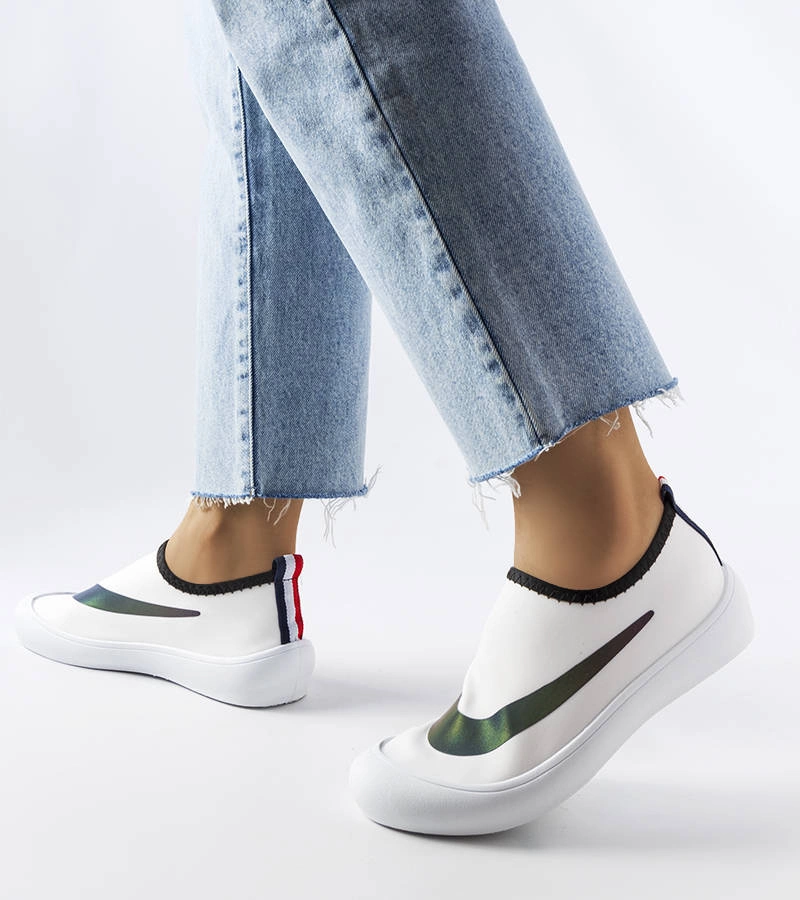 Fehér rugalmas Stover tornacipők