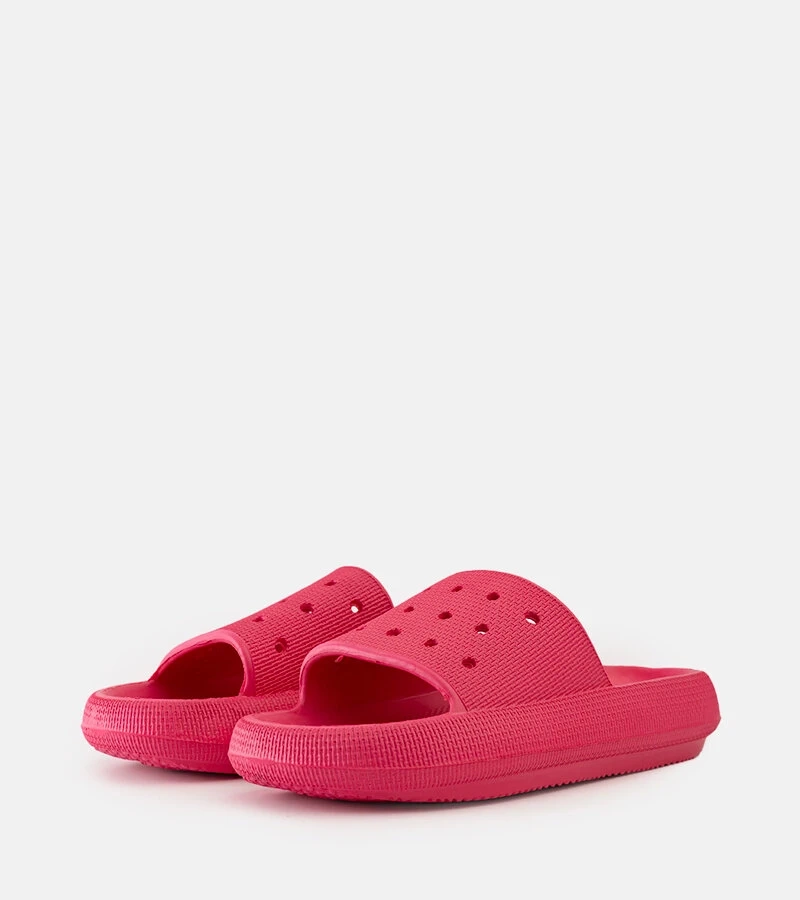 Sötétrózsaszín perforált Adonay papucs