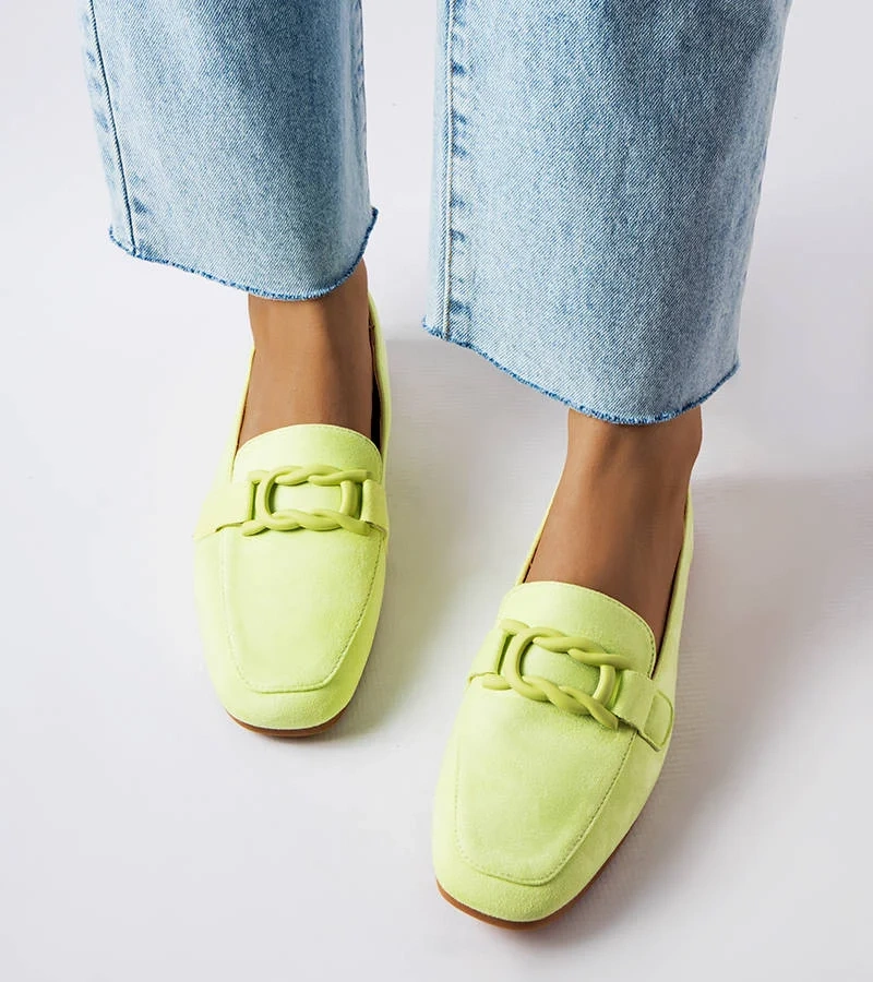 Zöld bőrcipő Alighieroval