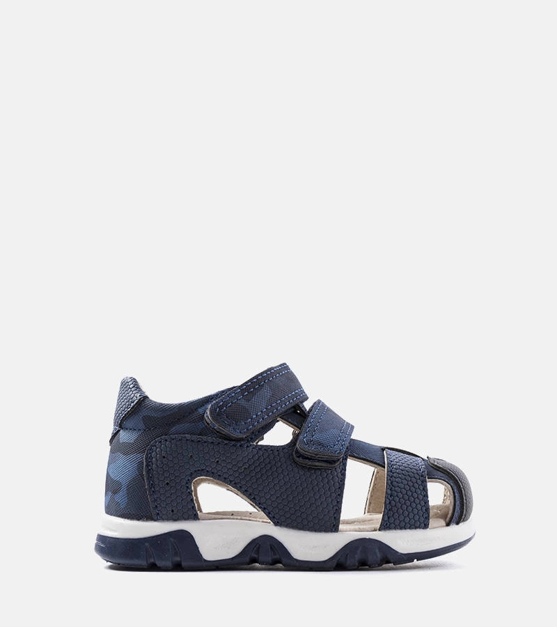 Millard bőr talpbetétes sötétkék szandál