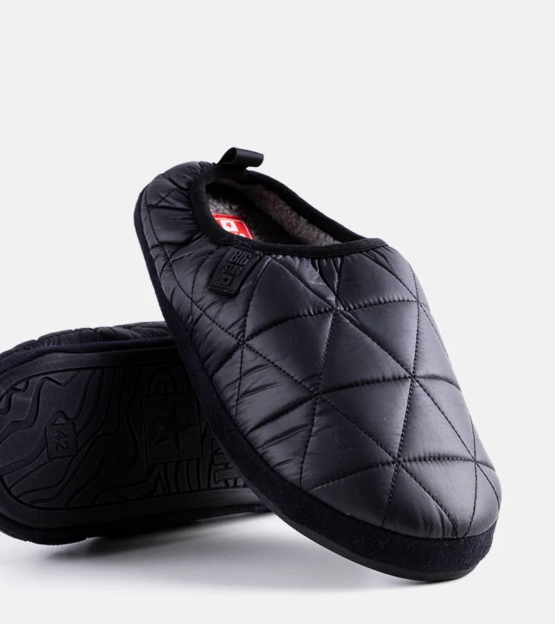 Fekete melegített papucs Big Star KK174365