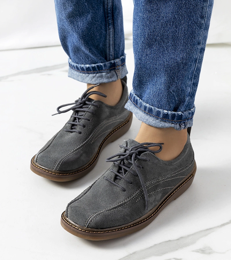 Szürke bőr női félcipő Morten