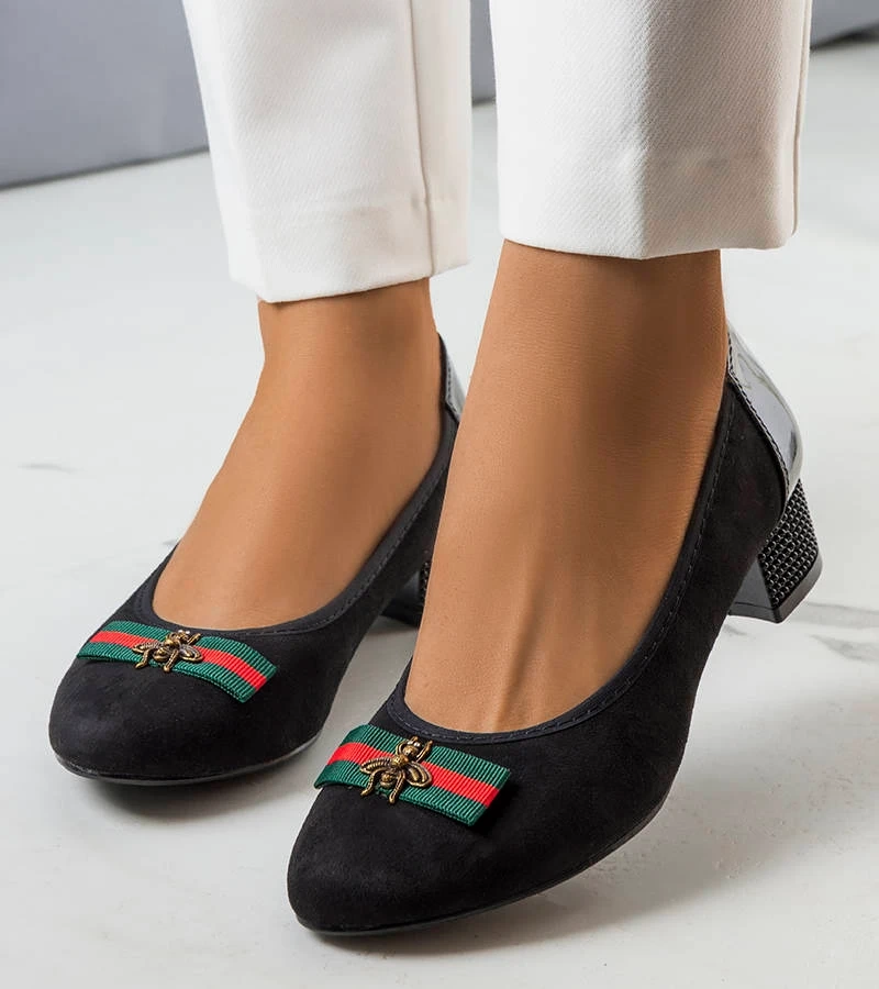 Fekete Manelia magassarkú cipők