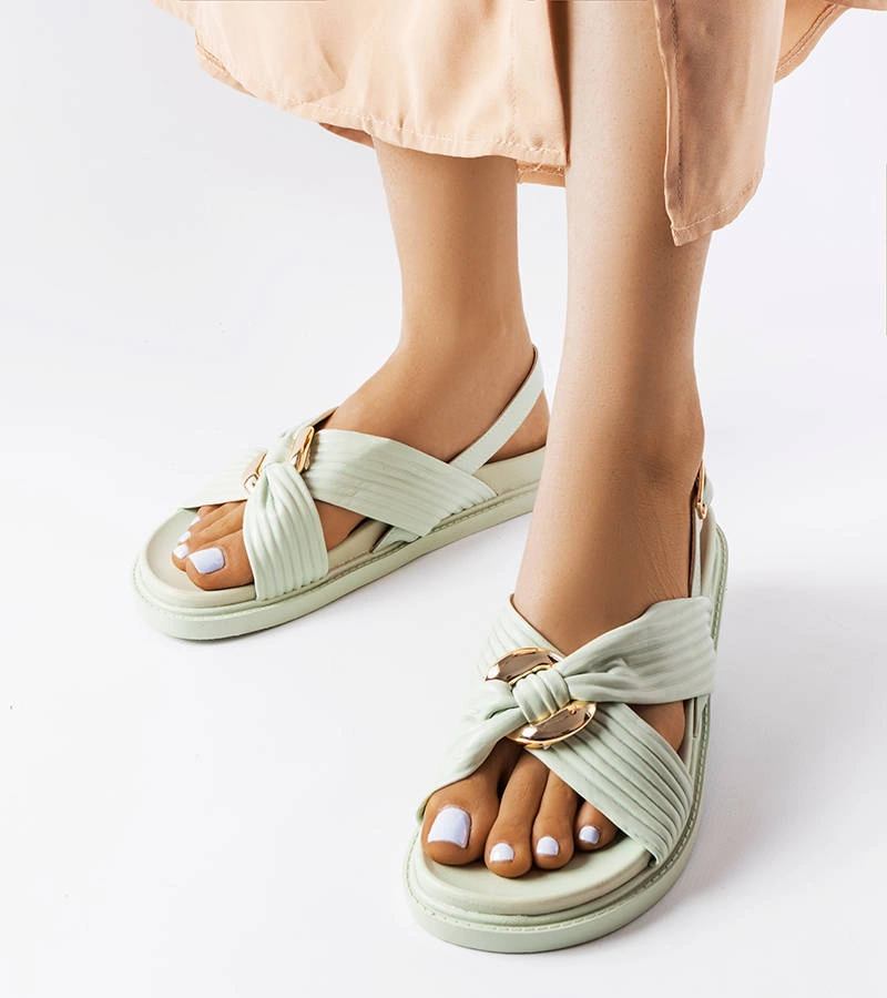 Zöld lapos szandál Lucchesi