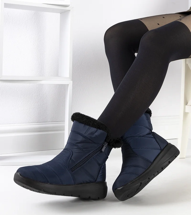 Sötétkék steppelt hótaposó Blibrey