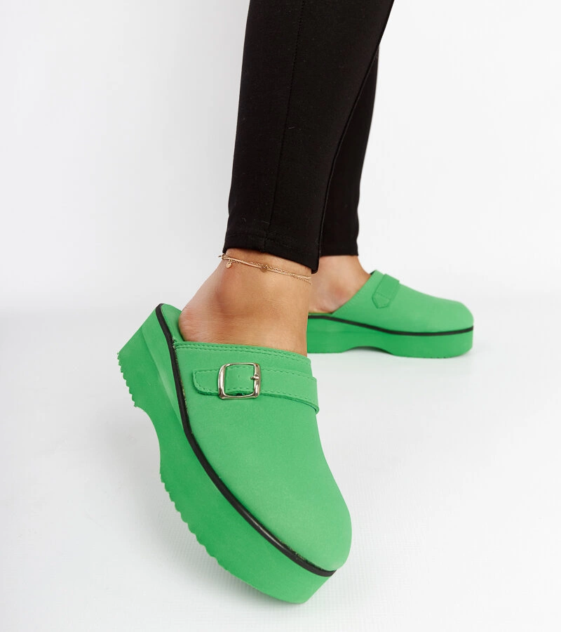 Magas talpú platform szandál 90-1691 ZÖLD