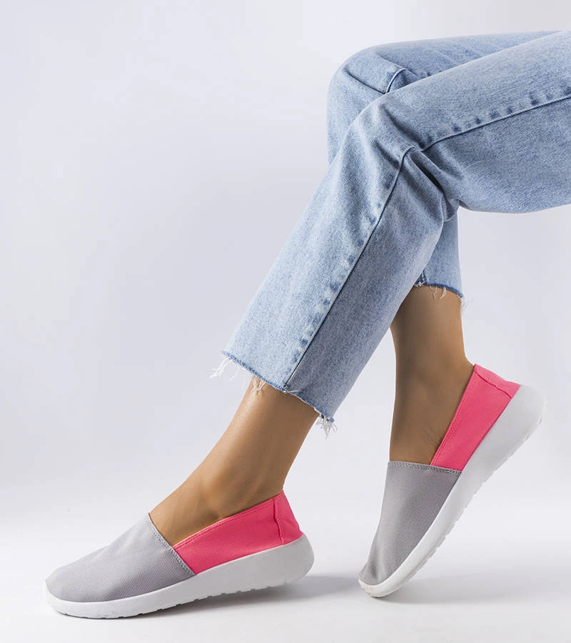 Rózsaszín-szürke csúsztatható teniszcipő Winding