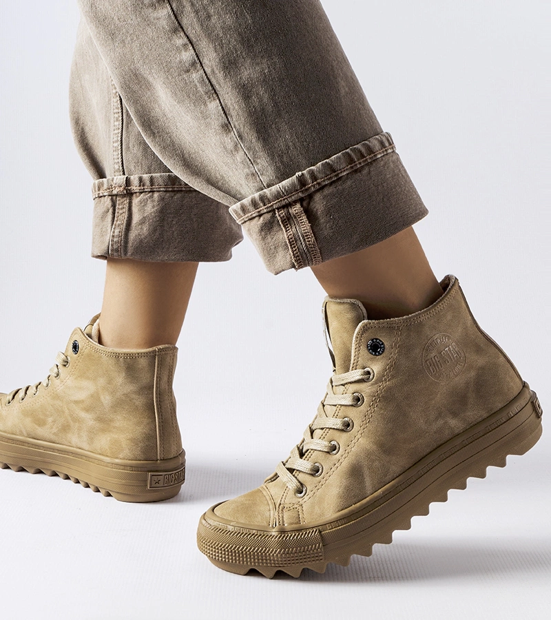 Meleg bézs szövetcipő Big Star GG274071