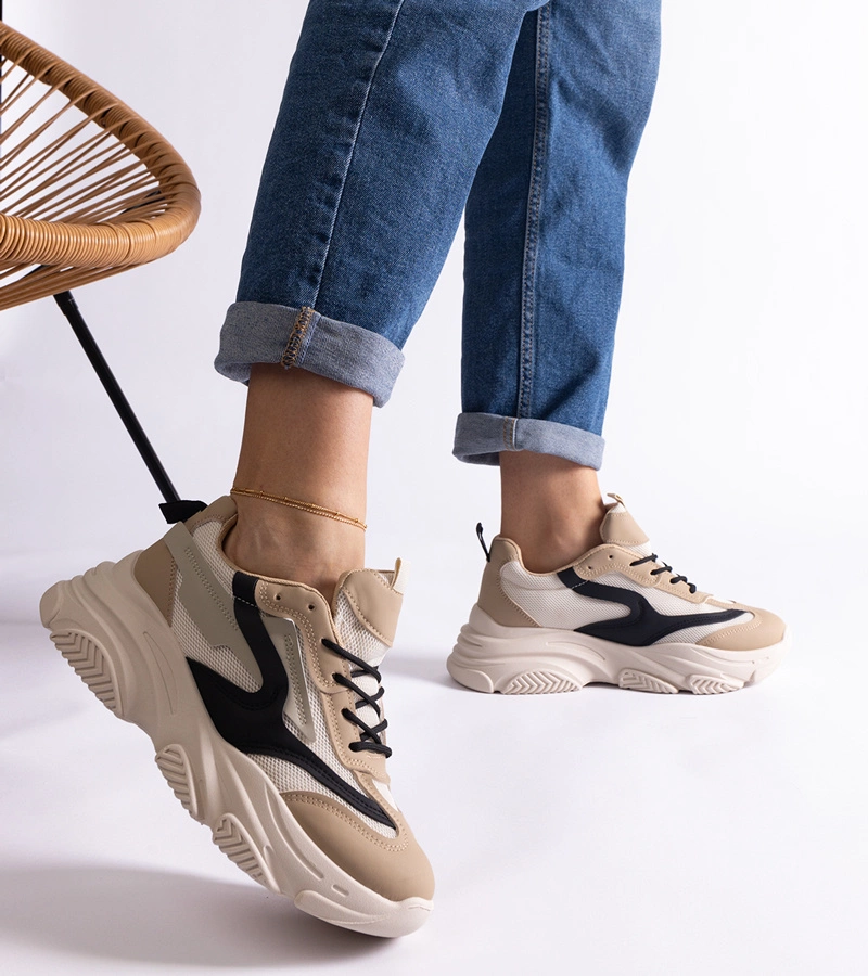 Bézs-fekete női Milenka tornacipő