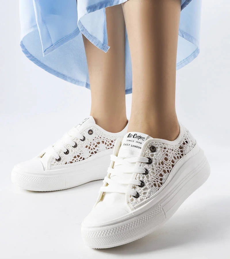 Fehér csipkés Lee Cooper LCW-23-44-1617 tornacipők