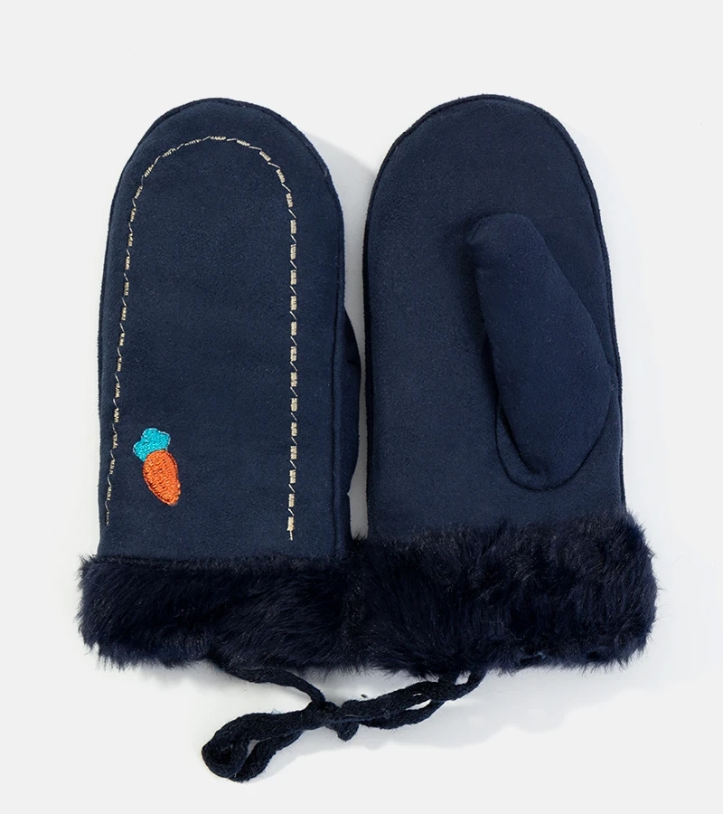 Sötétkék gyermek kesztyűk Carrot