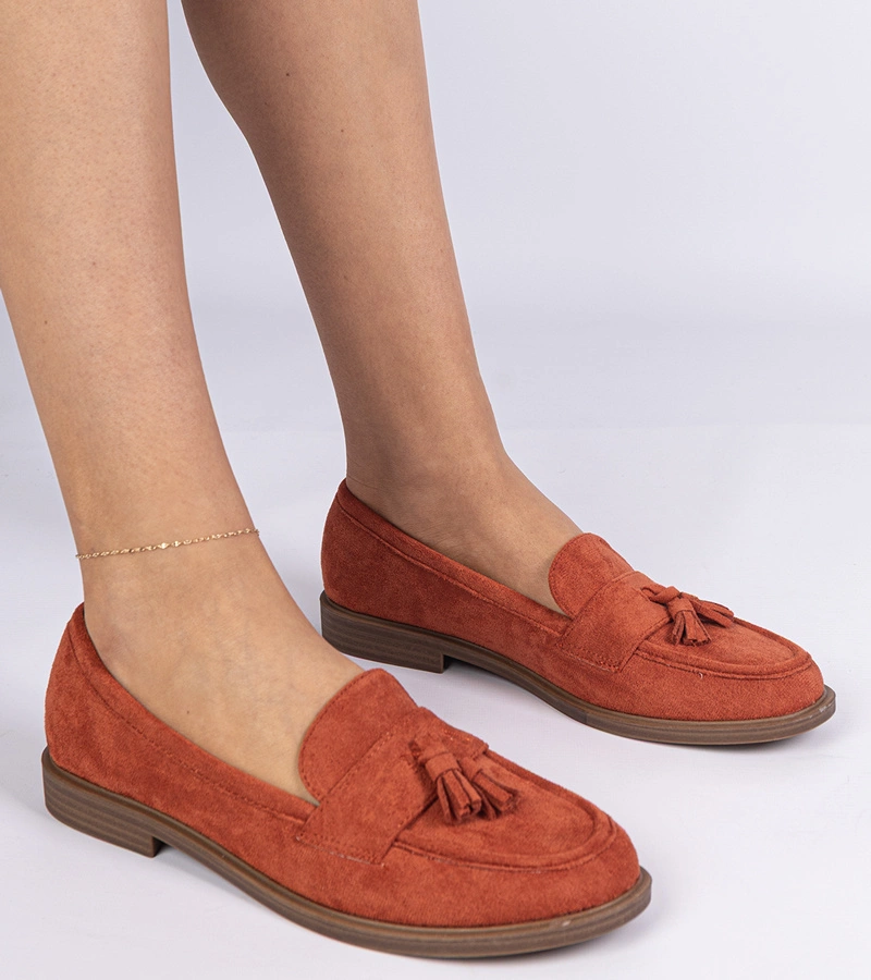 Narancssárga rojtos női ökomokaszin Marimel