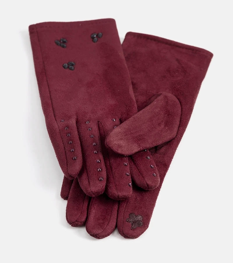 Bordó melegített kesztyűk Roosev