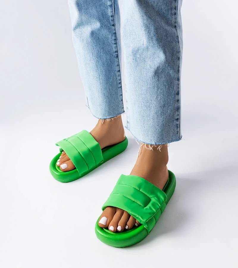 Zöld tépőzáras papucs Aleron