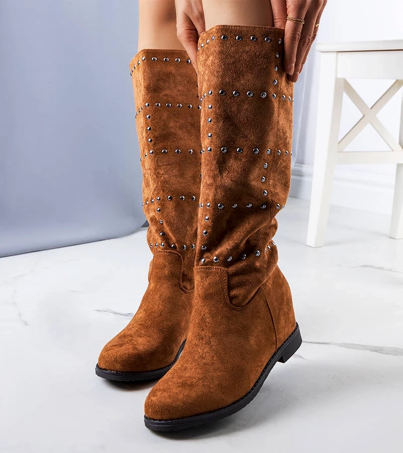 Mercato tevebőr platformos csizma