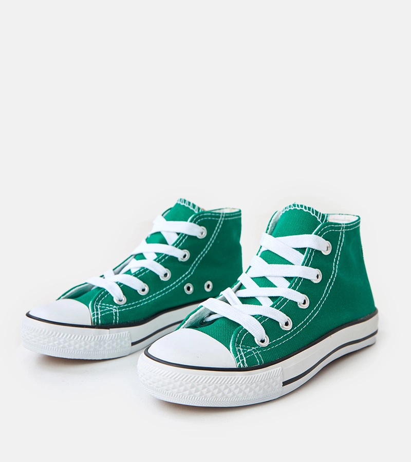 Zöld gyerek magasszárú tornacipő Tandy