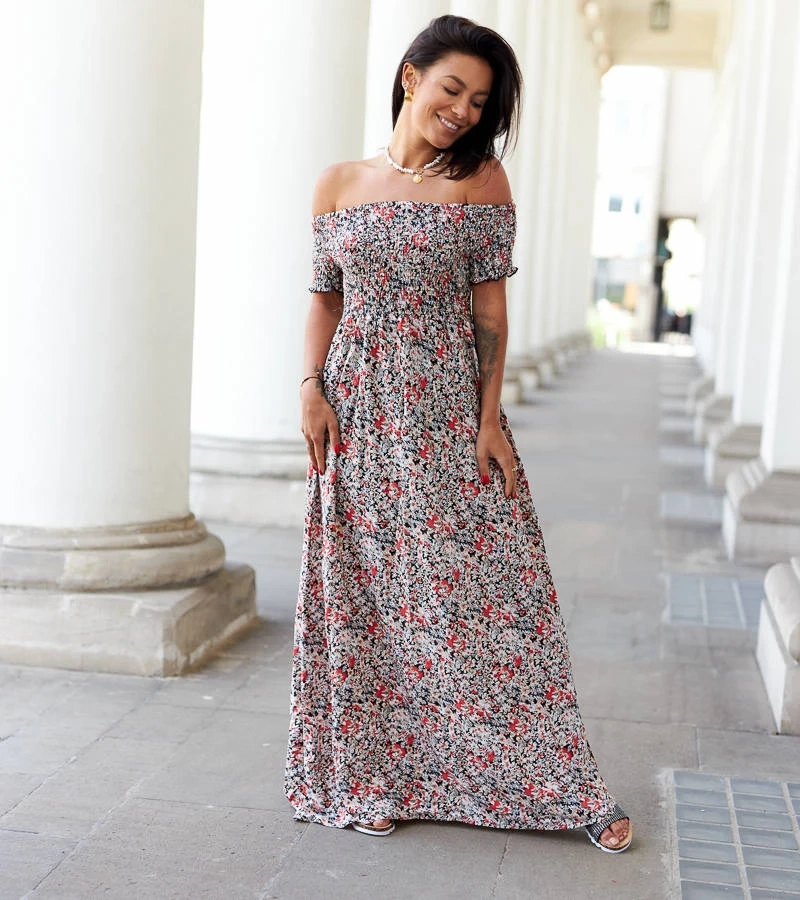 Fekete gyűrött ruha Bottidda