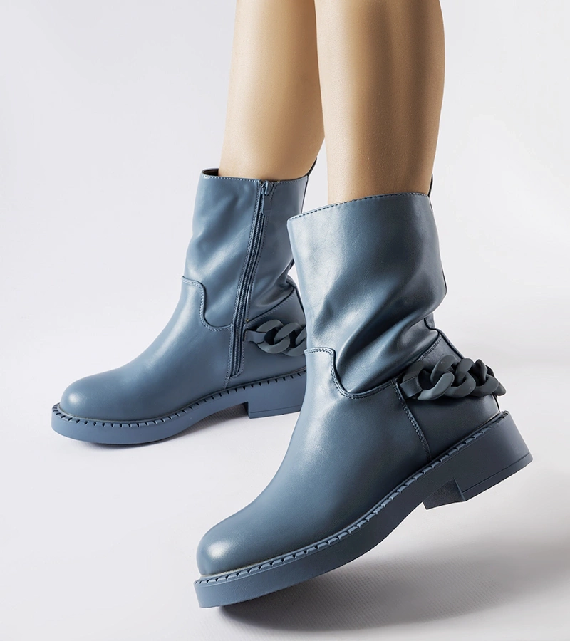 Kék béléses csizma láncos Linerrel