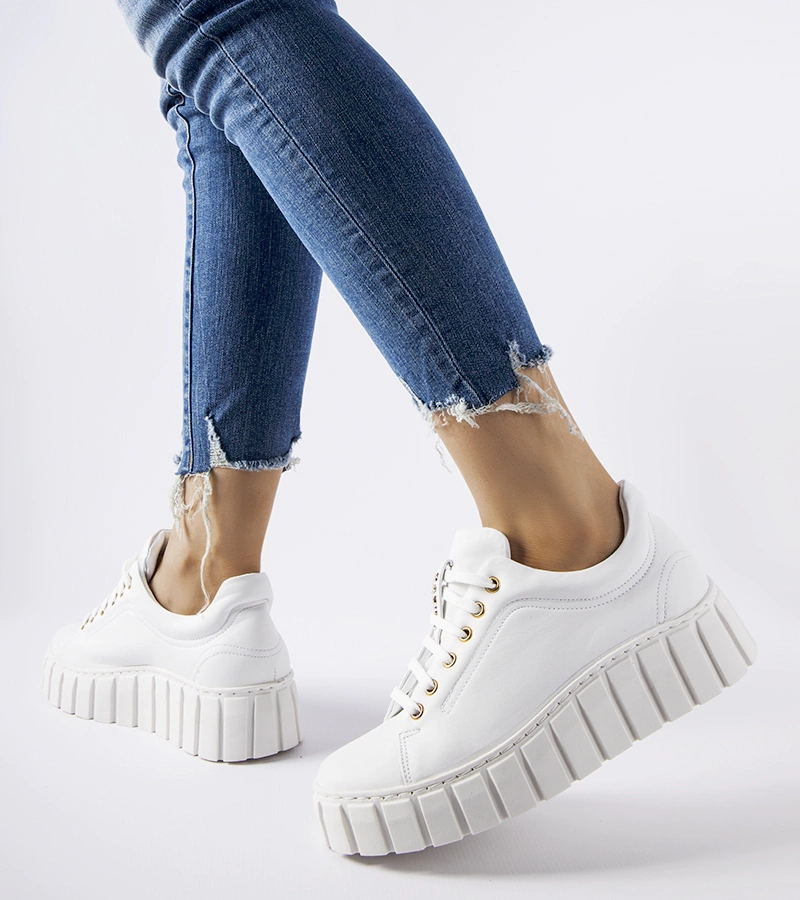 Fehér platformos Karino tornacipők