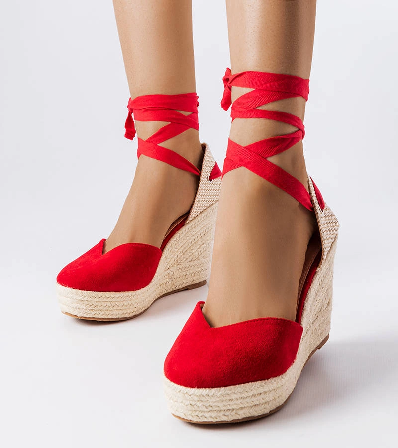 Dubois piros platformos espadrille