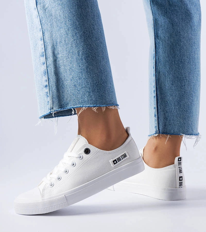 Fehér anyagból készült Big Star KK274008 teniszcipő.