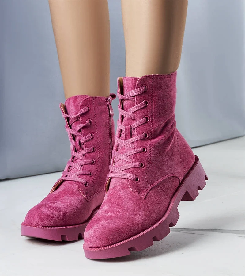 Rózsaszín melegített Jagger bokacsizma