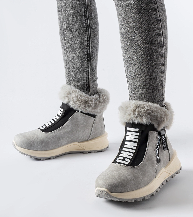 Szürke bélelt magas tornacipő Oneglia