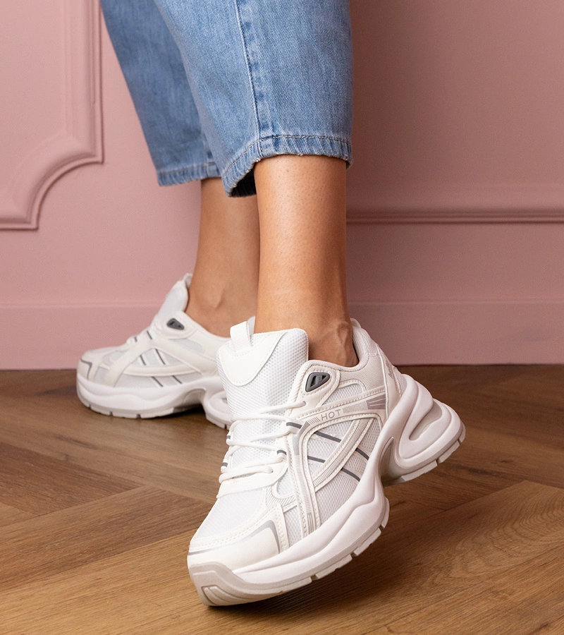 Manora vastag talpú fehér sportos tornacipő