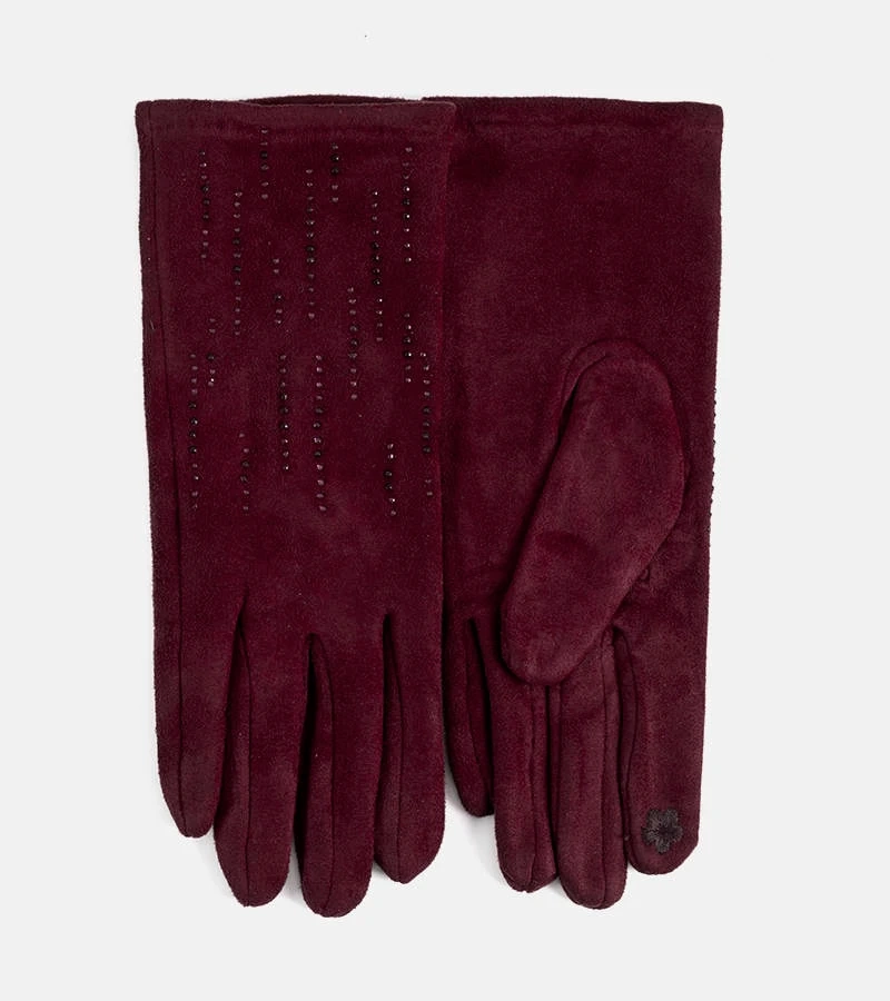 Bordó melegített kesztyűk Annoti