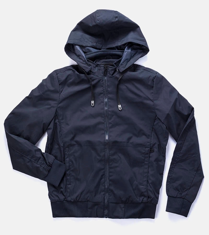 Sötétkék férfi szélkabát Brault névvel