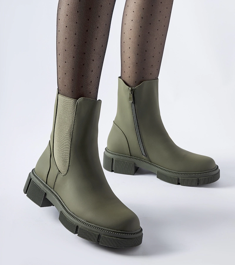 Zöld melegített gumicsizma Sorbo