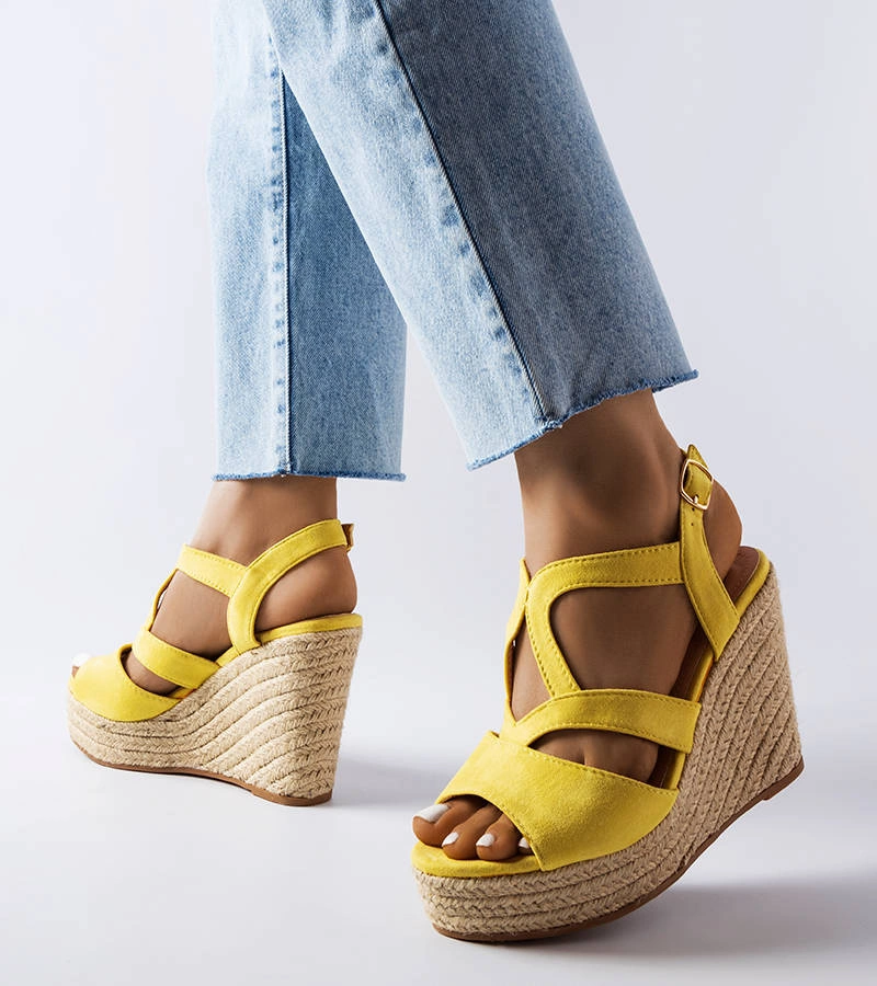Sárga platformos espadrillek Bois